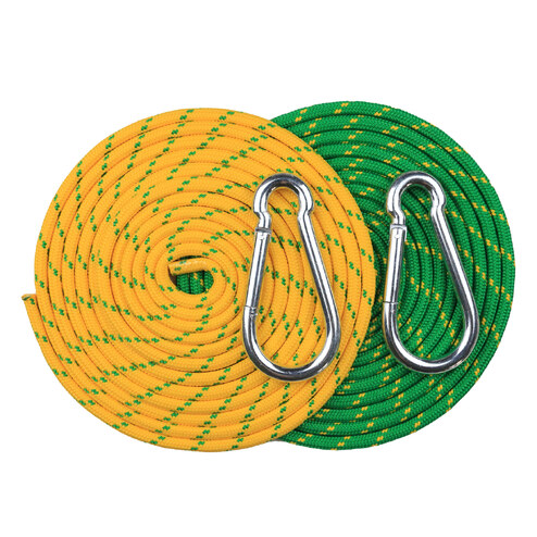 Függőágy rögzítő szett sárga-zöld kötéllel