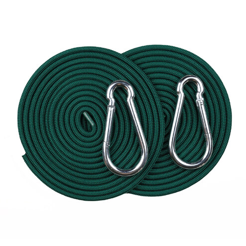 Függőágy rögzítő szett sötétzöld kötéllel